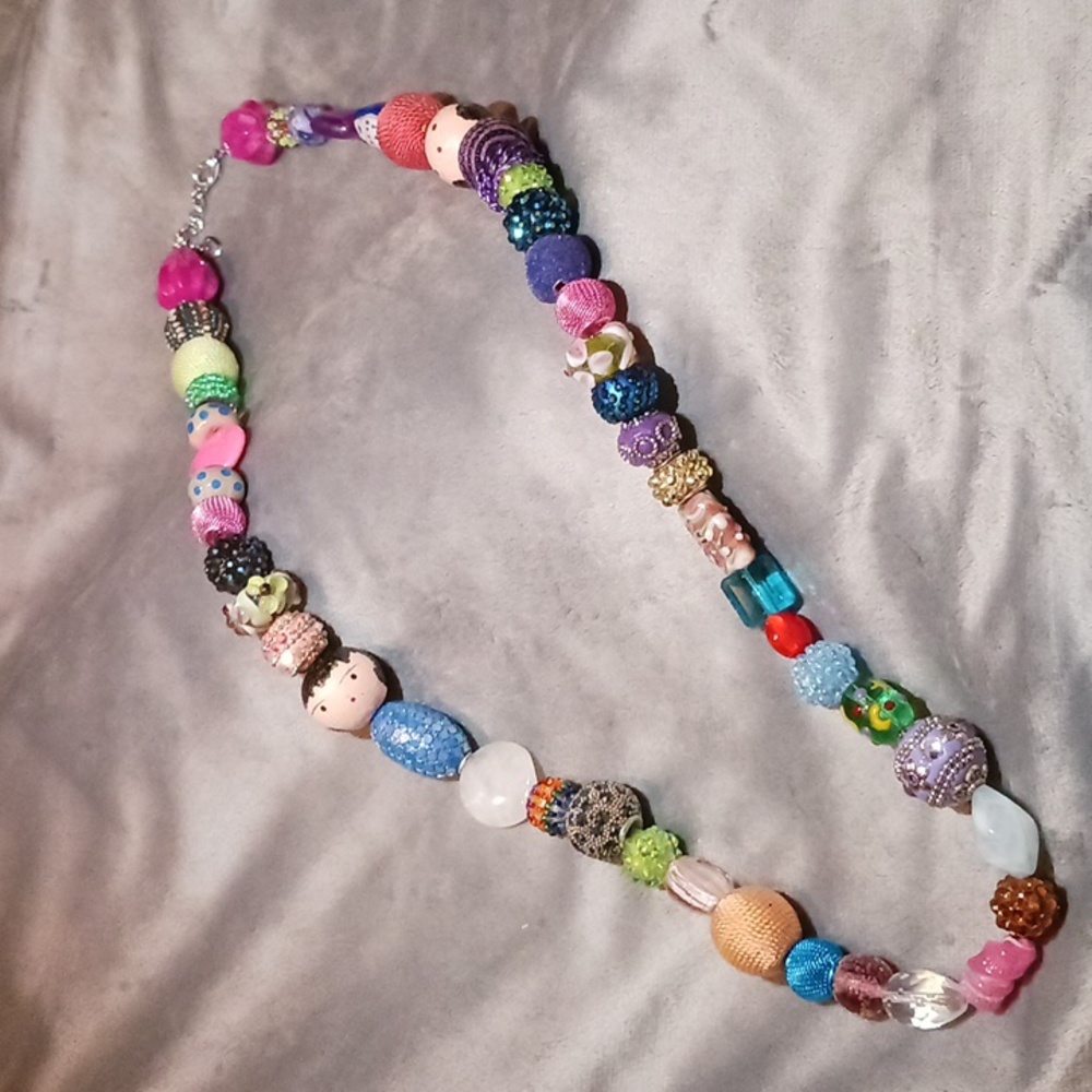 Fun Beaded Necklace, Statement Piece - image 1